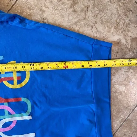 Mother The Drop Square 80’s Sweatshirt Womens XS Blue Graphic Crewneck Pullover - Picture 11 of 11